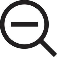 Zoom find icon symbol image vector. Illustration of the search lens design image vector