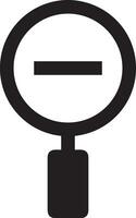 Zoom find icon symbol image vector. Illustration of the search lens design image vector
