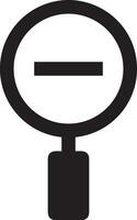 Zoom find icon symbol image vector. Illustration of the search lens design image vector