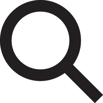 Zoom find icon symbol image vector. Illustration of the search lens design image vector