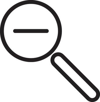 Zoom find icon symbol image vector. Illustration of the search lens design image vector