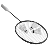 badminton racket och fjäderboll ClipArt platt design ikon isolerat på transparent bakgrund, 3d framställa sport och övning begrepp png