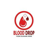 Blood drop heath logo vector template