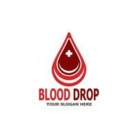 Blood drop heath logo vector template