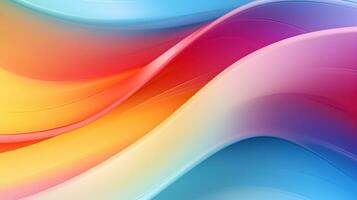 Colorful Gradient Curves in Closeup Abstract AI Generative photo