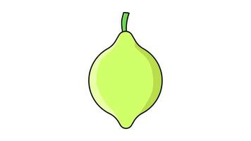 animated video forming a lemon on a white background