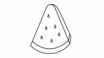 animated video of sketches forming a watermelon