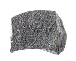 crudo gris hialobasalto rock aislado en blanco foto