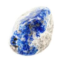 tumbled Lapis lazuli Lazurite gemstone isolated photo