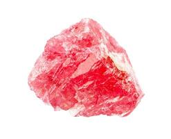 rough crystal of Rhodonite isolated on white photo