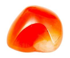 polished Carnelian cornelian gem stone isolated photo