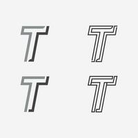 letter T logo image and font T design graphic  vector