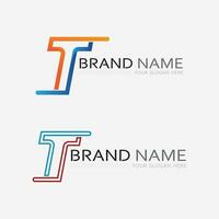 letter T logo image and font T design graphic  vector