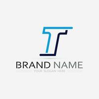 letter T logo image and font T design graphic  vector