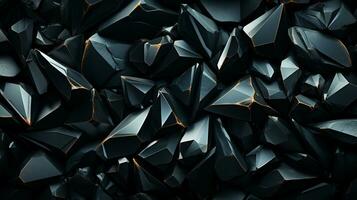 Black crystal background ai photo