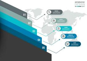 Infographic template business concept with diagram. vector