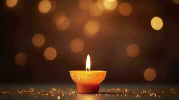 3D Diwali Candle. Elegance in Simplicity photo