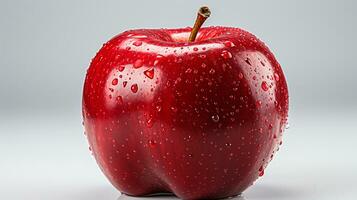 Fresh red apples on a white background photo