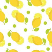 Lemon seamless pattern. vector