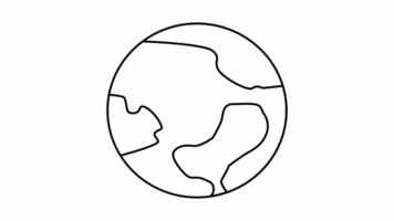 video animation of sketches forming planet earth