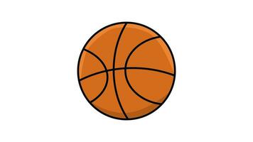 animated video of forming a basketball on a white background