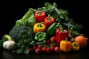 Various kinds of fresh vegetables photo