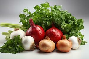 Various kinds of fresh vegetables photo