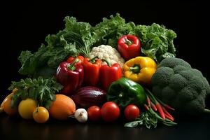 Various kinds of fresh vegetables photo