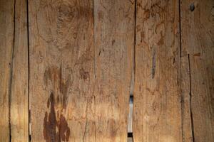 background old wooden wall that shows signs of cracking and deterioration from weather and age. Wooden wall backgrounds with natural textures are ideal for design and Copy Space backgrounds. photo