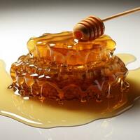 Sweet original honey from bees photo