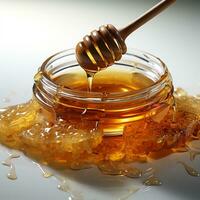 Sweet original honey from bees photo