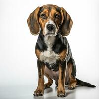 Cute basset hound dog photo