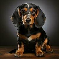 Cute basset hound dog photo