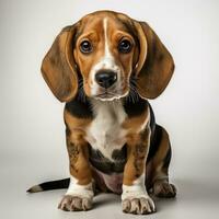 Cute basset hound dog photo