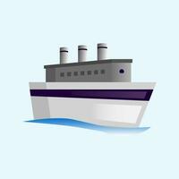 Ship, sailboat. Vector illustration