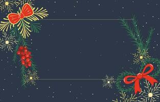 Christmas design, background, poster. Merry Christmas frame with christmas elements. Dark background vector