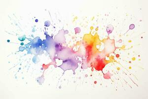 Watercolor abstract splash, spray. Color painting vector texture. Colorful background.