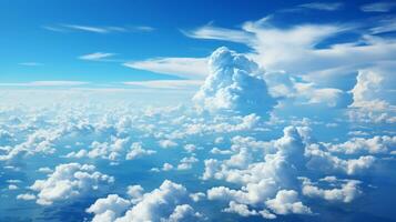 White clouds background on blue sky photo
