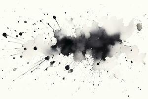 Watercolor abstract splash, spray. Color painting vector texture. Black background.