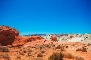 Valle de fuego estado parque en Nevada, Estados Unidos foto