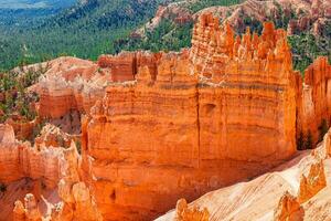 Amazing nature with beautiful hoodoos, pinnacles and spires rock formations including famous Thor's Hammer in Utah, United States. photo