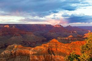 Beautiful landscape of the Grand Canyon at sunset in National Park at Arizona photo