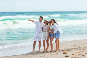 Young family on vacation have a lot of fun photo