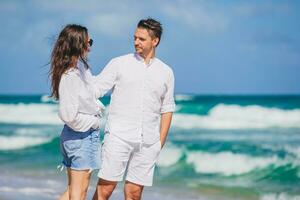 Young couple on the beach vacation in Florida photo