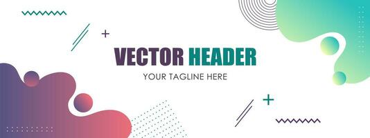 Vector abstract banner. Geometric header, background. Vibrant coupon template.