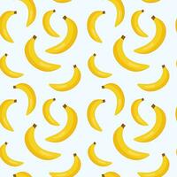 Fresh banana background. Seamless pattern with banana fruits collection. Colorful wallpaper vector. Decorative illustration vector