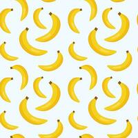 Fresh banana background. Seamless pattern with banana fruits collection. Colorful wallpaper vector. Decorative illustration vector