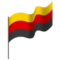 Vector Germany flag. Waved Flag of Germany. Germany emblem, icon.