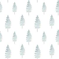 Seamless pattern with hand drawn pine, ale. Vector pattern scandi trees. Pastel colors