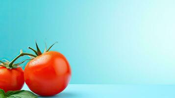 Tomatoes. Web banner with copy space. Generative AI photo